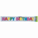Bannière métallisé - Happy Birthday - 12'